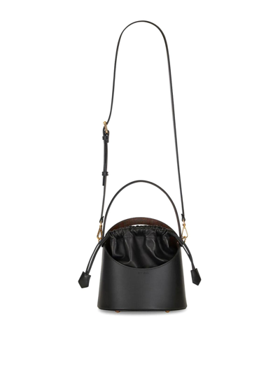 Shop Etro Saturno Bucket Bag In Black