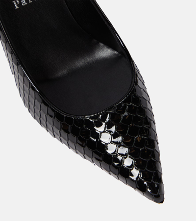 Shop Christian Louboutin Kate Embossed Leather Pumps In Black