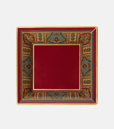 Shop Etro Porcelain Tray In Red