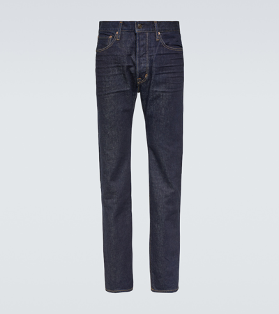 Shop Tom Ford Slim Jeans In Blue