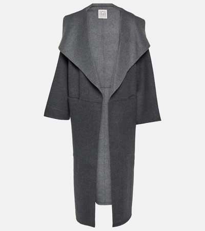 Shop Totême Signature Wool And Cashmere Coat In Grey