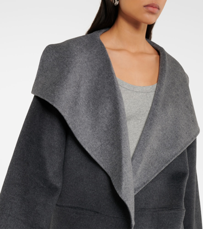 Shop Totême Signature Wool And Cashmere Coat In Grey