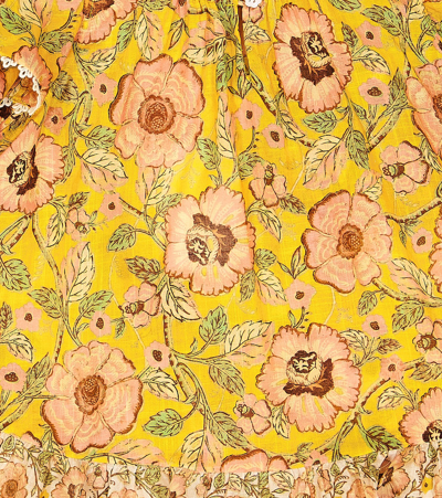 Shop Zimmermann Junie Floral Cotton Top In Multicoloured