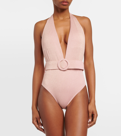 Shop Alexandra Miro Eva Swimsuit In Pink