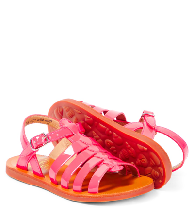 Pom D'api Plagette Strap Leather Sandals In Pink