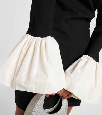 Staud Long-sleeved Dress In Black