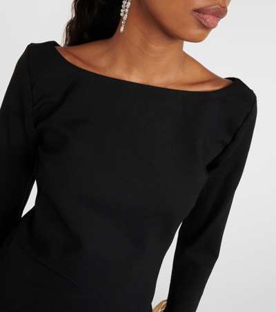 Staud Long-sleeved Dress In Black