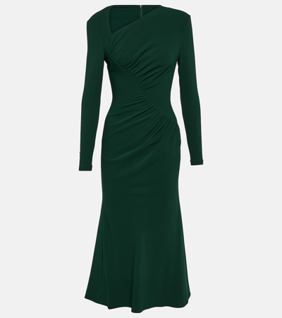 Shop Roland Mouret Cady Midi Dress In Green