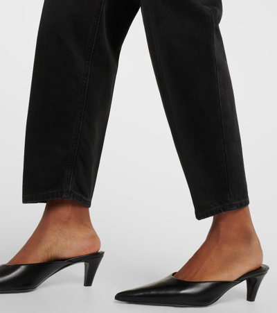 Totême Mid-rise Tapered Jeans In Black