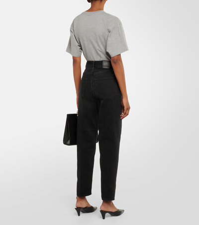 Totême Mid-rise Tapered Jeans In Black
