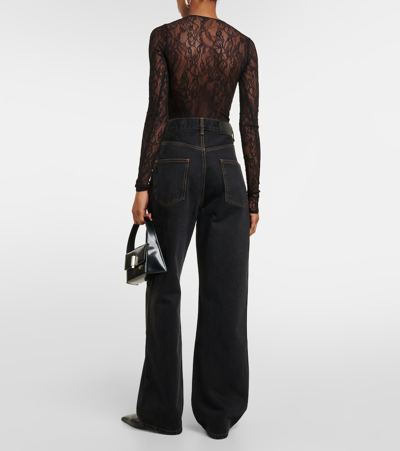 Wardrobe.nyc High-rise Straight Jeans In Blue