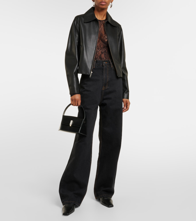 Wardrobe.nyc High-rise Straight Jeans In Blue