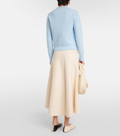 Shop Jil Sander Wool Sweater In Blue