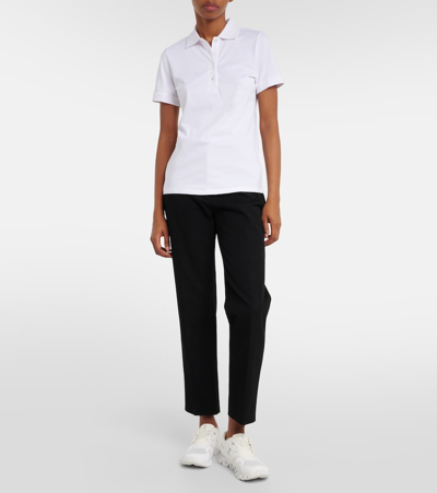 Fusalp Agathe Cotton-blend Polo Shirt In White