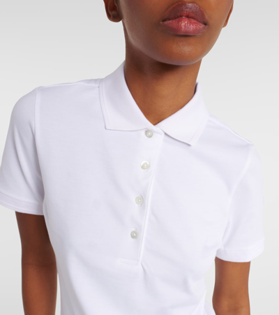 Fusalp Agathe Cotton-blend Polo Shirt In White