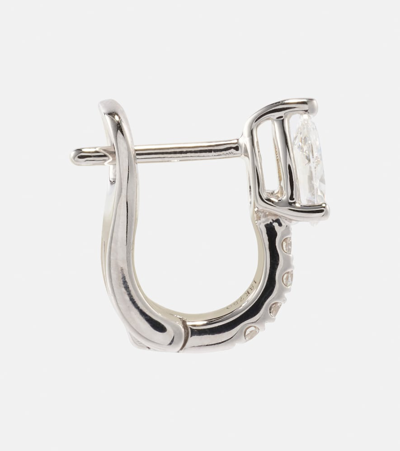 Anita Ko 18kt Gold Huggie Earrings With Diamonds In Silver