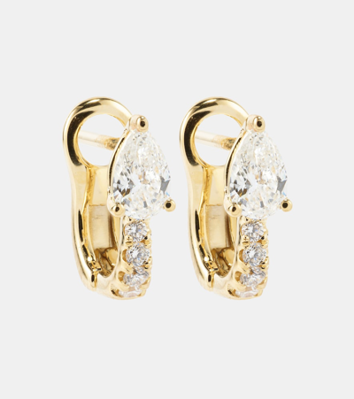 Anita Ko 18kt Gold Earrings With Diamonds In Gold
