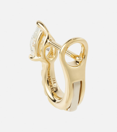 Anita Ko 18kt Gold Earrings With Diamonds In Gold