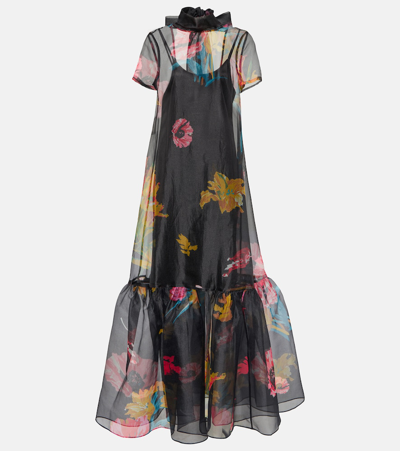 Shop Staud Calluna Ruffled Maxi Dress In Multicoloured