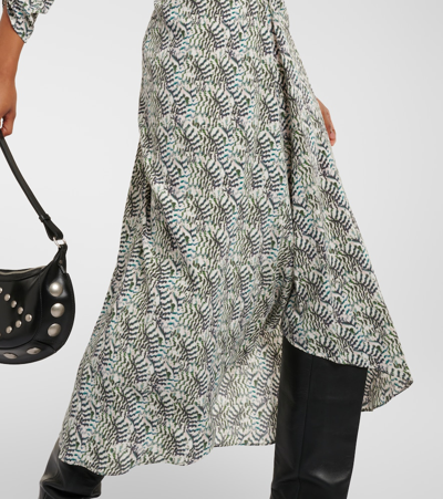Isabel Marant Albiniga Printed Silk-blend Midi Dress In Ecru