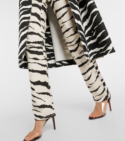 Shop Alaïa Zebra-print Jeans In Multicoloured