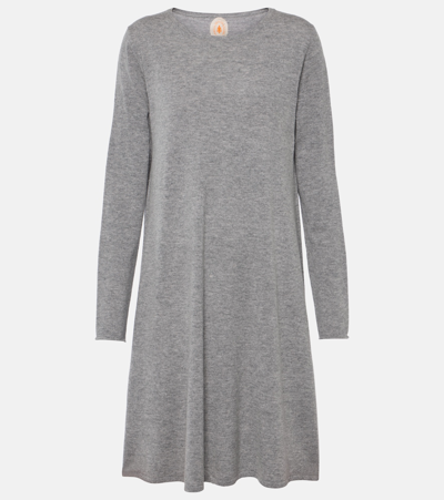 Shop Jardin Des Orangers Wool And Cashmere Minidress In Grey