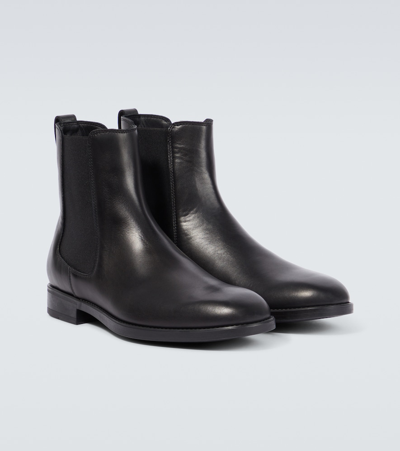 Shop Tom Ford Robert Leather Chelsea Boots In Black