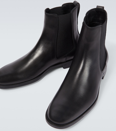 Shop Tom Ford Robert Leather Chelsea Boots In Black