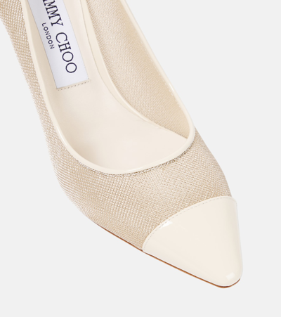 Shop Jimmy Choo Romy 85 Mesh And Leather Pumps In White