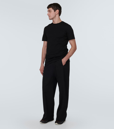 The Row Luke Cotton Jersey T-shirt In Black