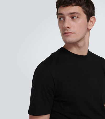 The Row Luke Cotton Jersey T-shirt In Black