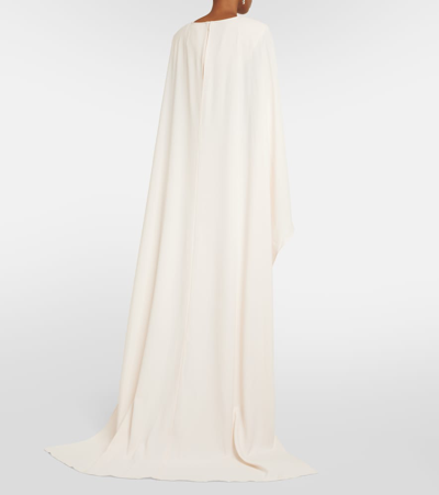 Shop Roland Mouret Caped Cady Gown In White