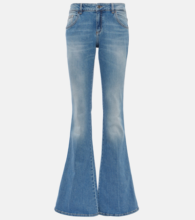 Shop Blumarine Flared Jeans In Blue