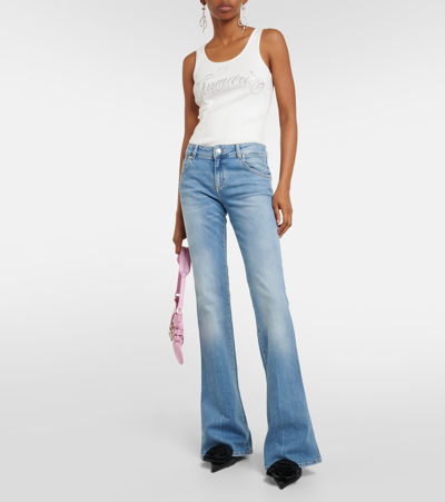 Shop Blumarine Flared Jeans In Blue