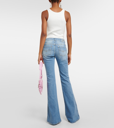 Shop Blumarine Flared Jeans In Blue