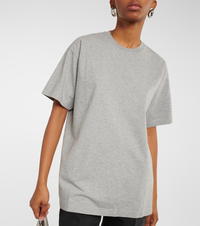 Shop Totême Cotton Jersey T-shirt In Grey