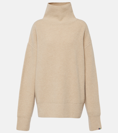 Shop Extreme Cashmere Nisse Cashmere Turtleneck Sweater In Beige
