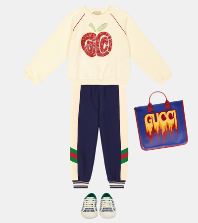 Shop Gucci Cotton Sweatshirt In Multicoloured