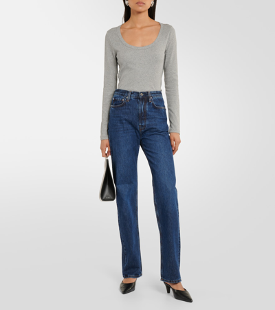 Totême Classic Cut Mid-rise Straight Jeans In Blue