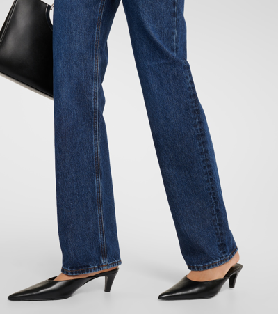 Totême Classic Cut Mid-rise Straight Jeans In Blue
