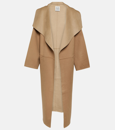 Shop Totême Signature Wool And Cashmere Coat In Brown