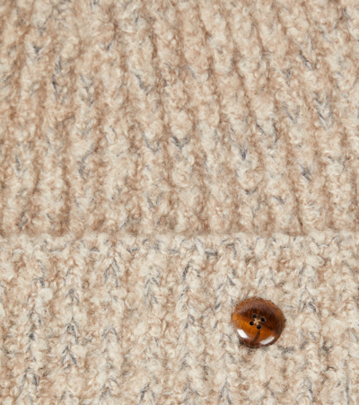 God's True Cashmere Cashmere Bouclé Beanie In Neutral Black Tigers Eye