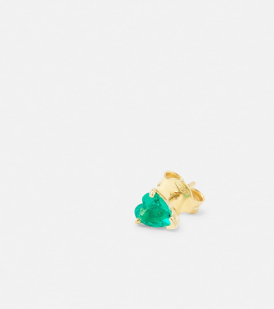 Roxanne First 14kt Gold Earrings With Emerald In Gold