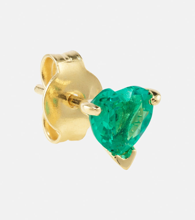 Roxanne First 14kt Gold Earrings With Emerald In Gold