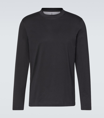 Shop Brunello Cucinelli Cotton Sweater In Black
