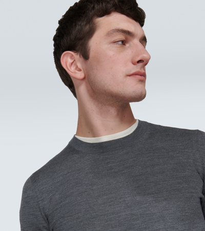 Tom Ford Cashmere Knitted Jumper In Light Charcoal