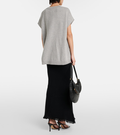 Shop Lisa Yang Linn Oversized Cashmere Sweater Vest In Dove Grey