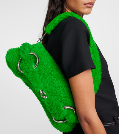Shop Gucci Horsebit Chain Medium Shoulder Bag In Greenery/greenery