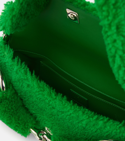 Shop Gucci Horsebit Chain Medium Shoulder Bag In Greenery/greenery