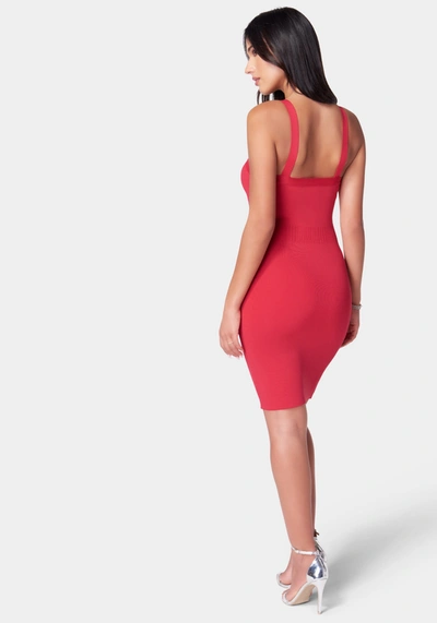 Shop Bebe Bandage Mini Dress In Red